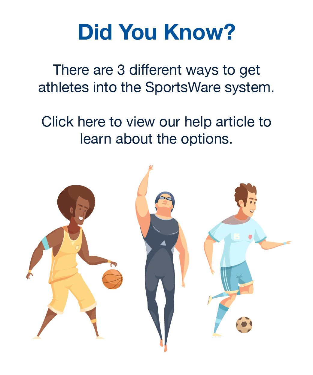 How to add athletes to SportsWare