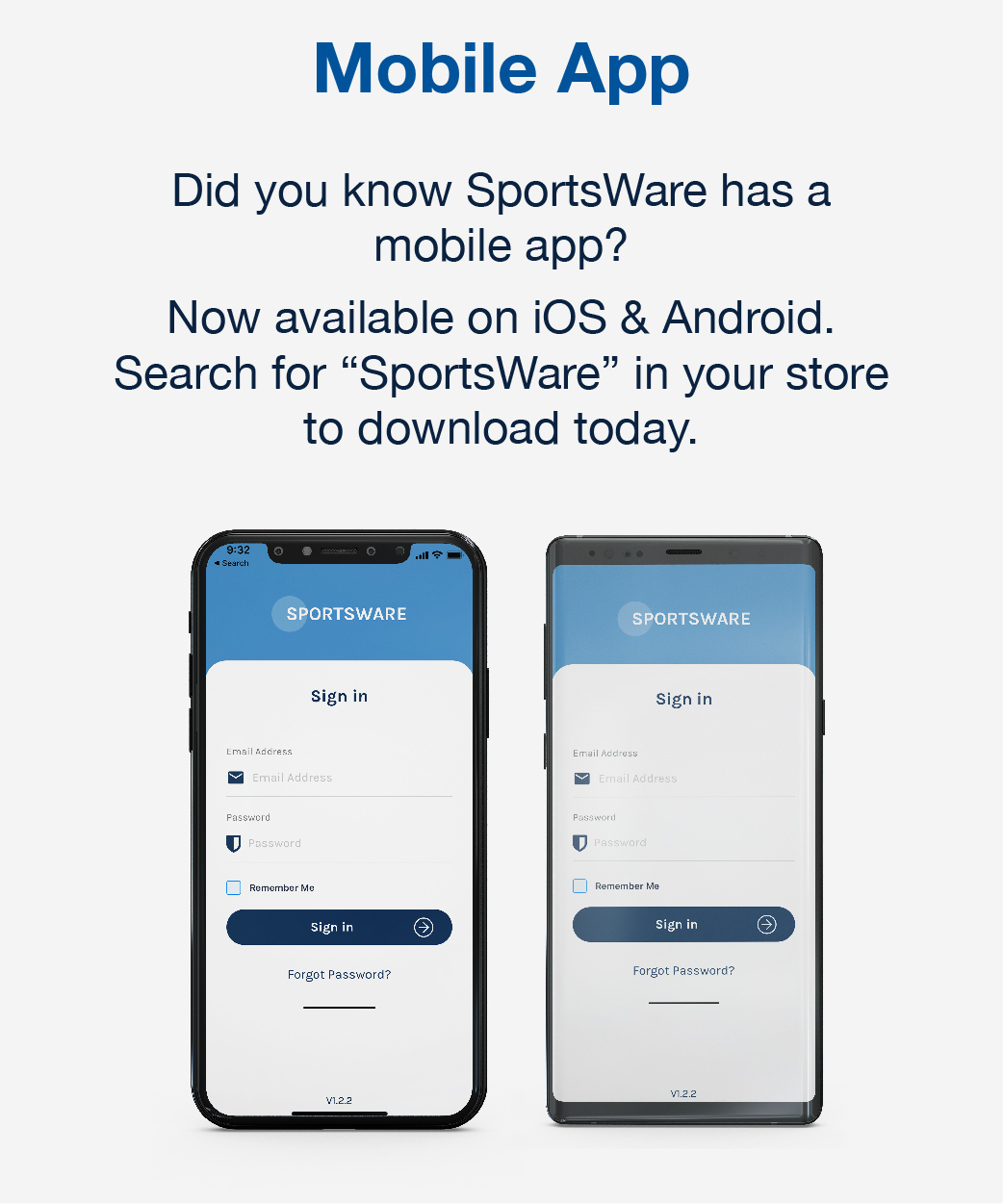 Sportsware Mobile App